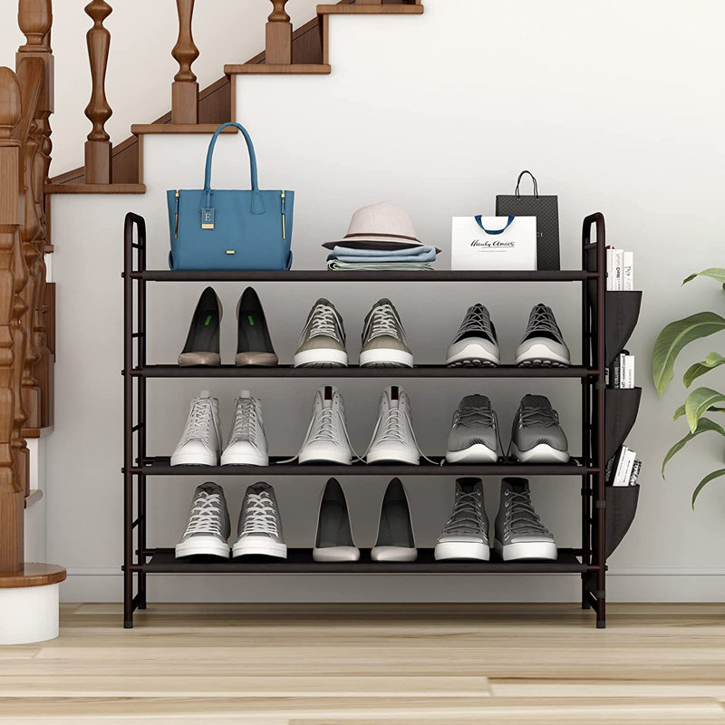 12 Pair Shoe Rack, Bronze
