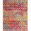 Tapis en chenille / polyester tissé à la machine à motif géométrique rose / jaune / blanc Briehn-599921124