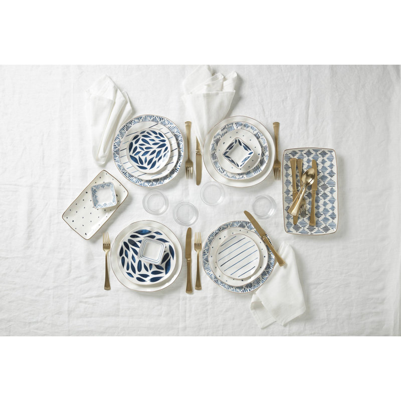 Blue Bay 12-Piece Dinnerware Set