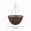 Green Blade Rattan Hanging Basket - Audrina Garden Outdoor Planter-308908807