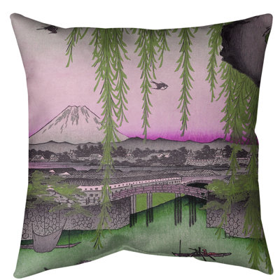 Coussin Utagawa Hiroshige Yatsumi Bridge