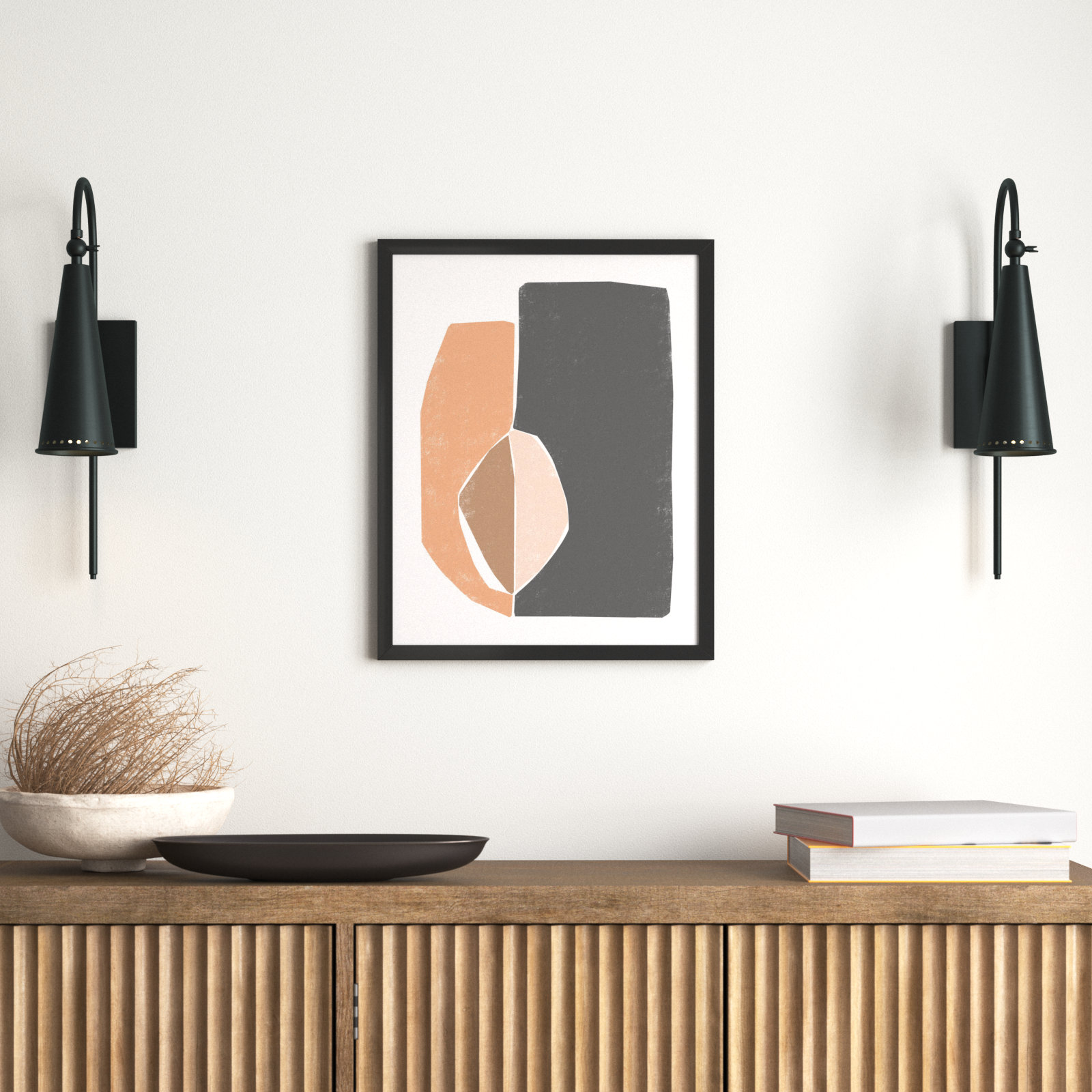 Hope Painting by Jacques Pilon, Black, 20" H x 16" W x 1.25" D