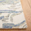 Tapis beige / bleu en laine touffeté à la main à motif abstrait Jaxony-641110157