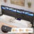 Queen Bed Frame With Headboard, Led Bed Frame With Charging Station, Storage Bed With 2 Wooden Drawers-1028532640-1020760813