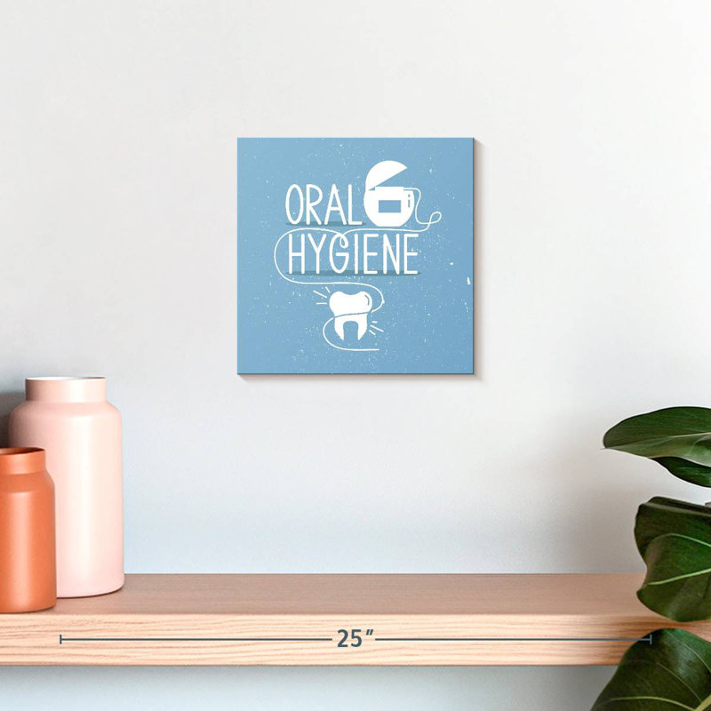 Alcaraz typographie d'hygiène buccale, H 10 po x l 10 po
