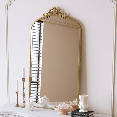 Miroir d'époque rétro, cadre en métal, pour la chambre à coucher, décoration décorative de salon orné