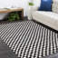 Stamford Checkered Area Rug in Black-1894565233