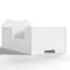 Lit de bébé blanc avec structure en forme d'ours, lit plateforme en bois pour enfants à profil bas style Montessori-1267546372