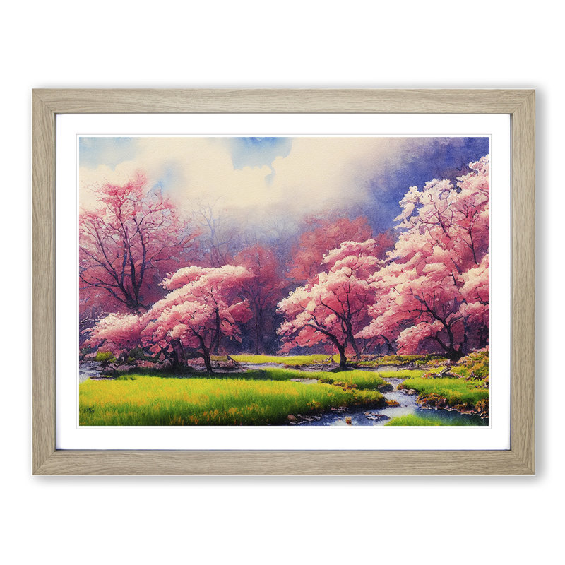 Spring Forest Watercolour - Framed Print