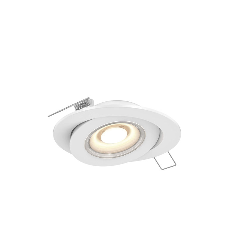 6" Flat Recessed LED Panel Light, White