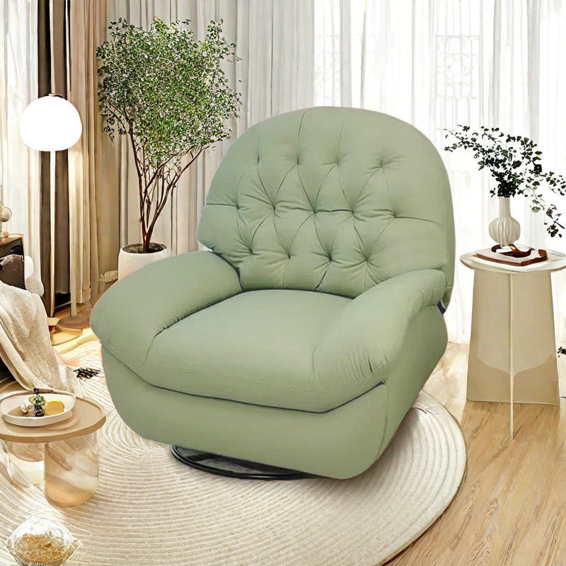 Pet-Friendly Recliner with Wide Storage Pocket, Light Green