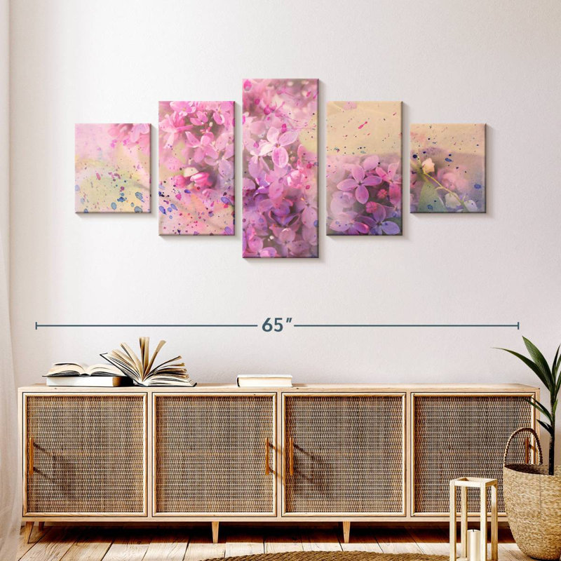 Fleurs de lilas, H 24 po x l 55 po