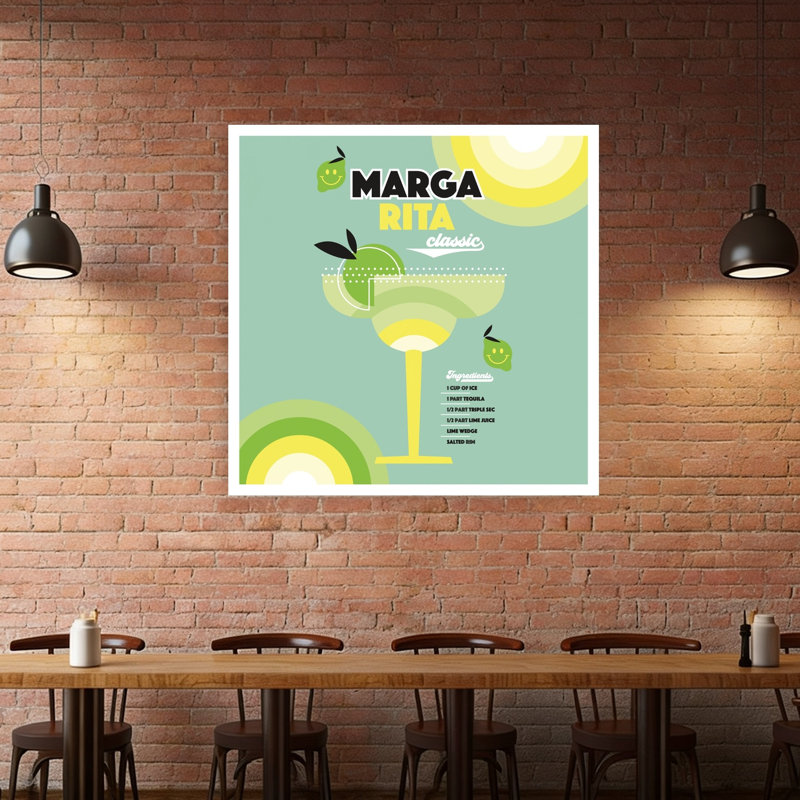 «Classic Margarita», impression d'art mural tropical classique, H 48 po x l 48 po