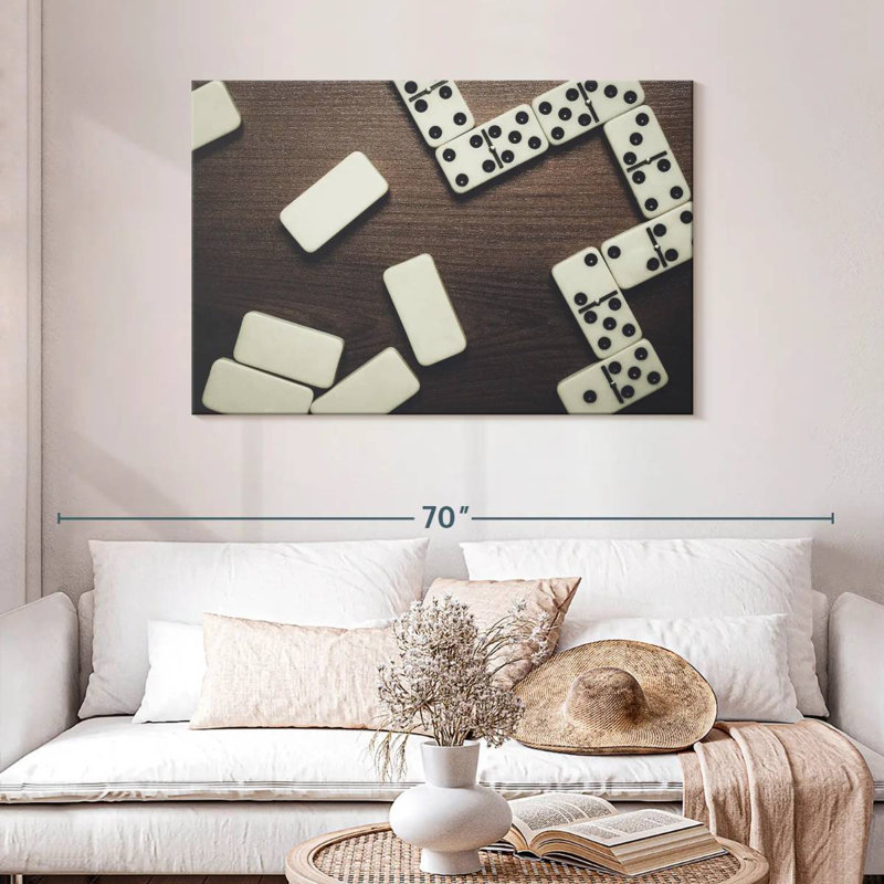 Senne pièces de domino, H 30 po x l 45 po