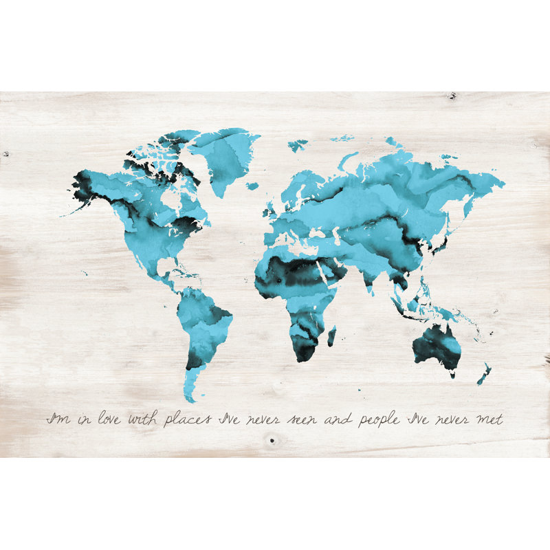 Pattern Map Wood 4 - Wrapped Canvas Print, 30cm H x 46cm W x 3.8cm D