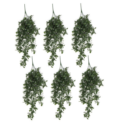 Multipack Hanging Plants Fire / UV Resistant 68cm Faux Fern Plant
