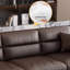 Causeuse coussin en similicuir noir