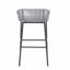 Ensemble de 2 tabourets de bar d'extérieur, corde gris clair-1930669582