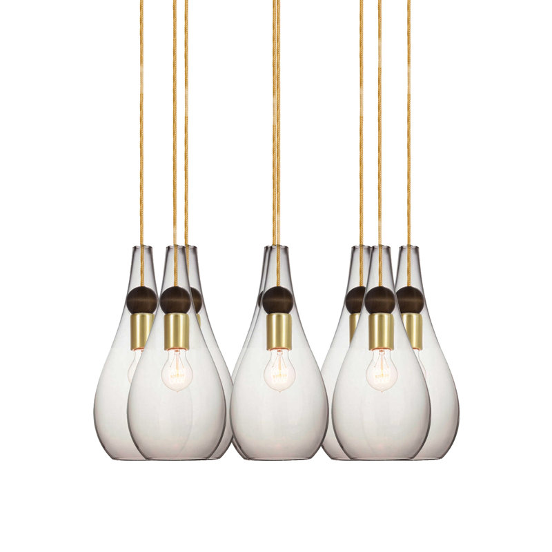 Earth 8 - Light Chandelier, Gold, 24" H x 18" W x 18" D