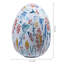 Figurine œuf de Pâques en résine 6 pouces - Décoration florale multicolore