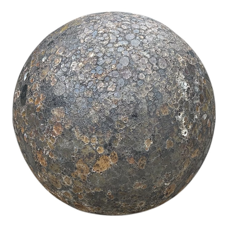 Sphère décorative en céramique émaillée réactive bronze intérieur / extérieur, H 13,6 po x l 15 po x P 15 po, Brun