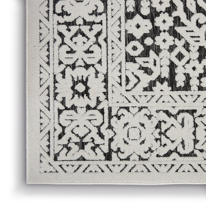Tapis gris moderne Romelia, Rectangle 4 pi x 6 pi