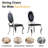 PU Leather Dining Chairs Set of 6, Armless Accent Chairs with Unique Highback, Luxury Dining Room Chair with X-Shaped Stainless Steel Legs, Mid-Century Modern Dining Side Chair-51876149-51876151-51876145