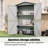VidaXL Outdoor Storage Shed Garden Shed with 3 Shelves Metal Storage Shed-67056913