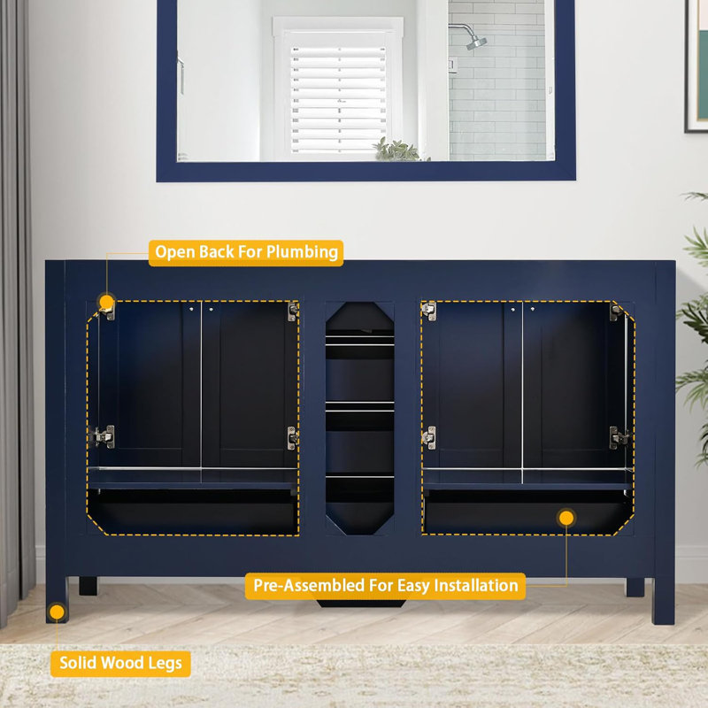 Meuble-lavabo 24 po avec lavabo blanc doux