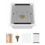 Évier de cuisine encastré en composite blanc à quartz, évier de préparation en granite avec station de travail 17 po x 19 po avec drain arrière, planche à découper et support de séchage inclus pour îlot de cuisine et bar