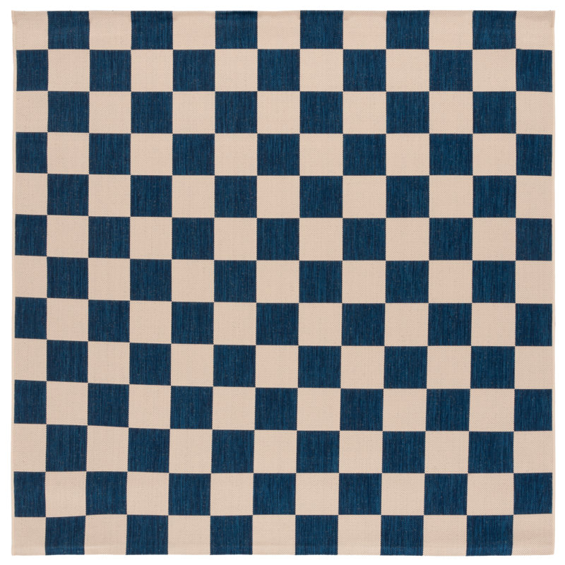 Tapis d'intérieur / extérieur à motif géométrique Micharl Performance, Carré 6 pi 7 po