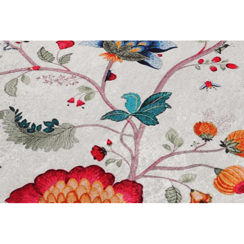 Antibacterial Round Carpet, 39.4 Inches Diameter, 100% Polyester, 0.2 Inches Pile Height | Non-Slip Underside, Machine Washable | Perfect for Living Room, Bedroom, and Playroom, Soft and Durable Design