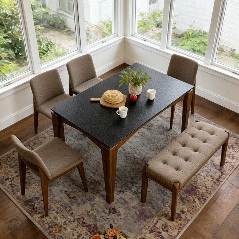 Solid Ash Wood Long Bench with Cotton-Linen Upholstered Cushion—Dining Table Bench, Bedroom Footstool, Entryway Shoe Bench