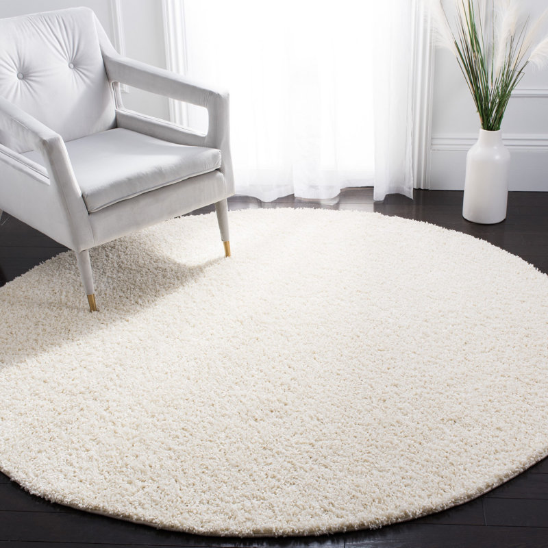 Schwanke Shag Performance Solid Color Rug, Round 5'