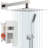 Brushed Nickel Shower Faucet Set Bathroom 16in Rain Shower Head Combo Handshower (Rough in-Valve)