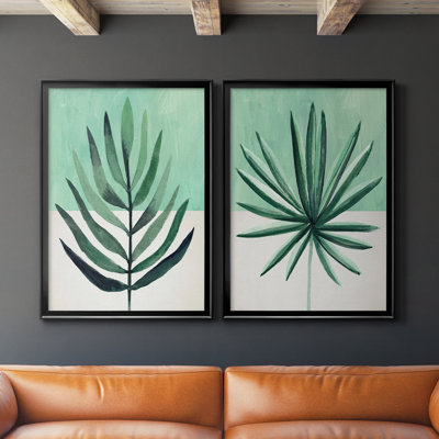 «Verging Palm III», ensemble de 2 reproductions d'art sur toile encadrées