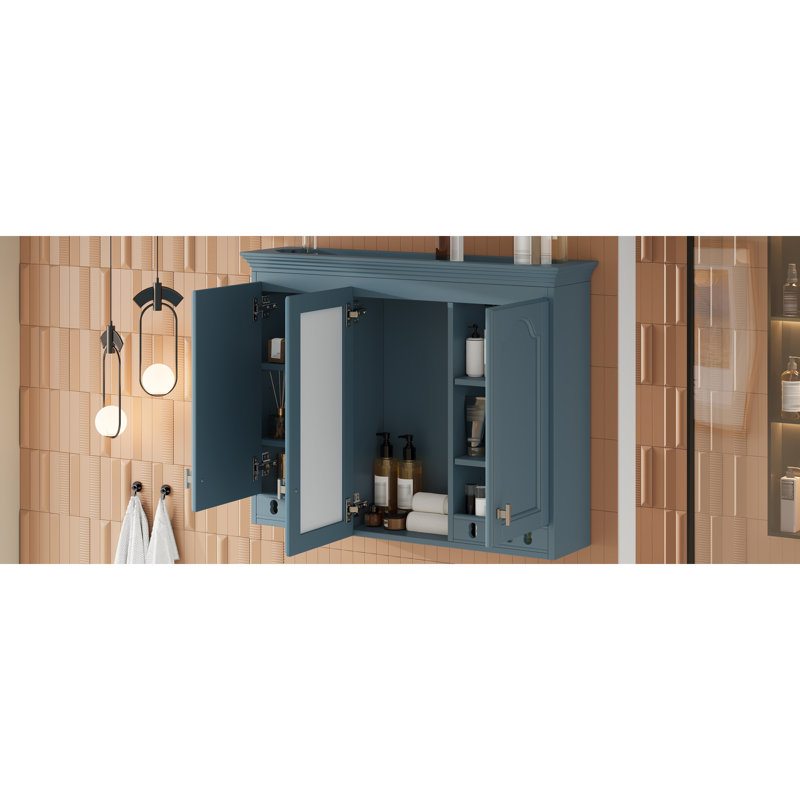 Armoire à pharmacie avec rangement, rangement en bois