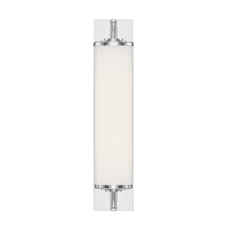 Plafonnier encastré 1 lumière Locklear, H 6 po x l 24 po x P 5 po, Chrome