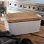 Gift Rect. Bread Box With Oak Wood