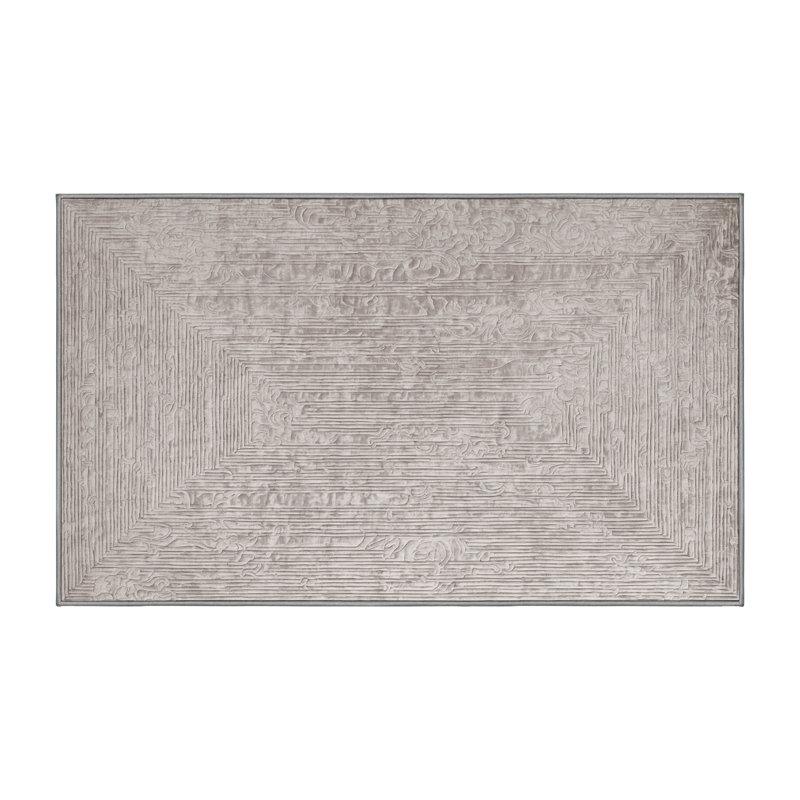 Machine Washable Gray Area Rug, Runner 2' x 5'