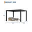 Pergola à persiennes, structure en aluminium avec toit réglable, 10 pi x 12 pi, terrasse extérieure et abri de jardin pour la cour et le jardin-122948663