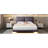Full Size Upholstered Platform Bed Frame, Floating Bed with Sensor Light and 2 Large Backrests, Stylish Platform Bed with 2 sets of USB Port and Socket on each rear Bed Leg