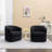 Burnsfield Upholstered Swivel Barrel Chair-244200807