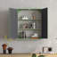 Armoire murale vintage à deux portes avec miroir-1787750221