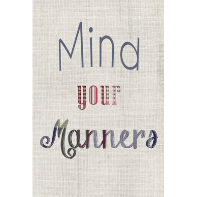 Manners IV by Alicia Ludwig - Wrapped Canvas Print