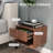 Floating Nightstand Set of 2 with Drawer and Shelf, Brown