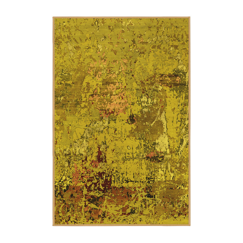 Tapis jaunes modernes Mid-Century 2618