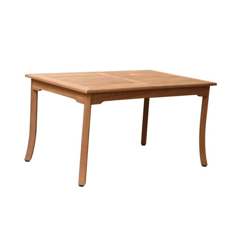 Ozbourn 4 - Person Teak Wood Patio Dining Set with Rectangular Table