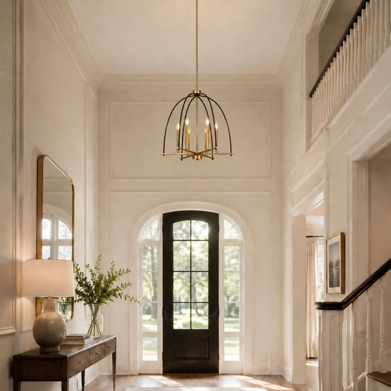 Aldrena 6-Light Lantern Candle-Style Chandelier