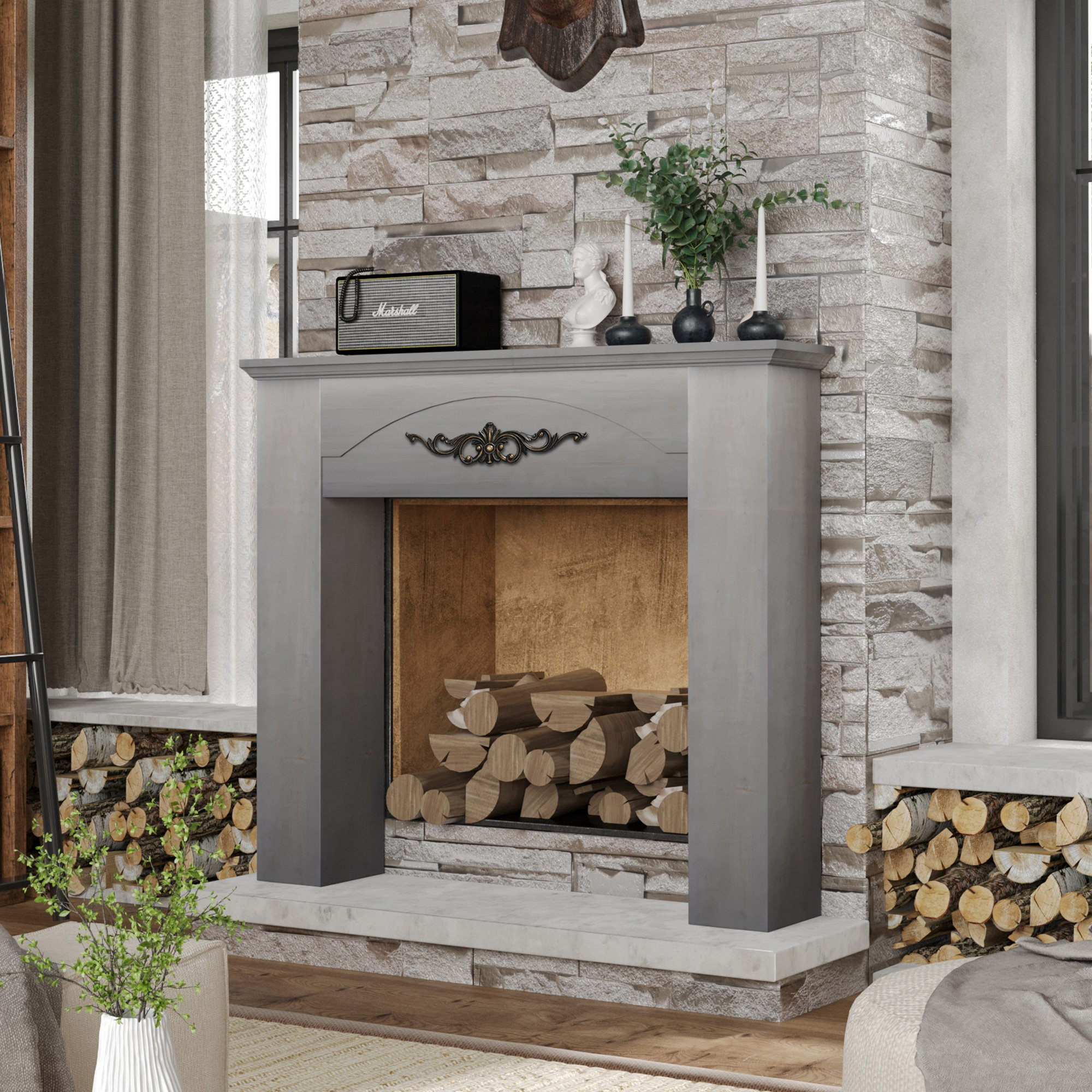 Lark Manor Wood Fireplace Surround | Wayfair